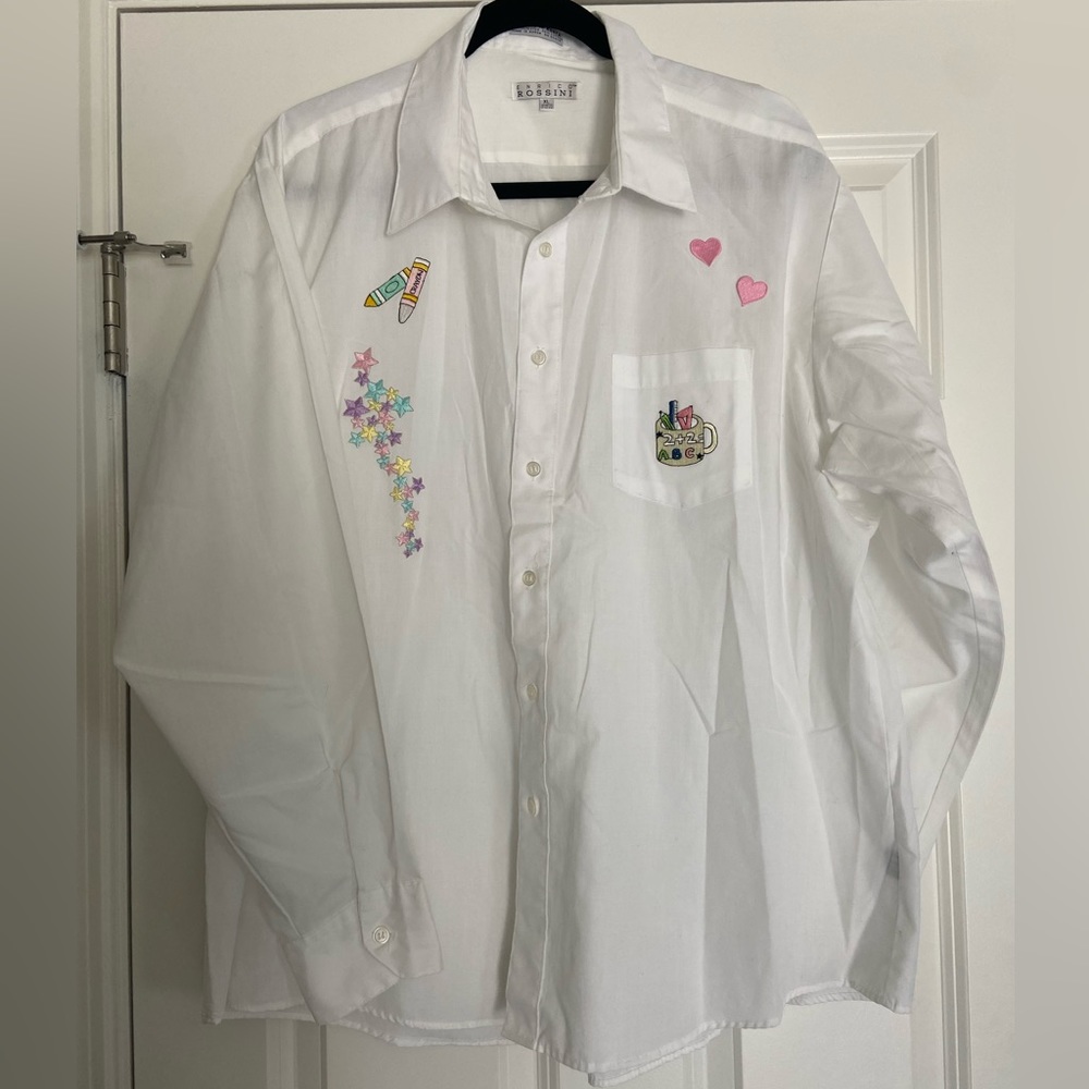 2 Teacher Button Down